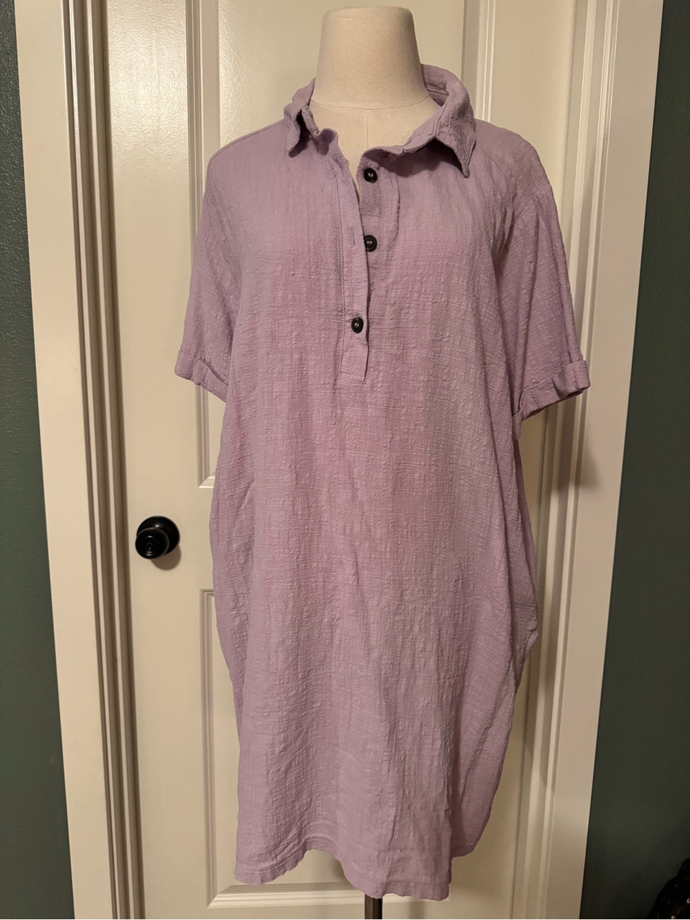 Zenana Outfitters Lavender Short-Sleeve Swim Coverup